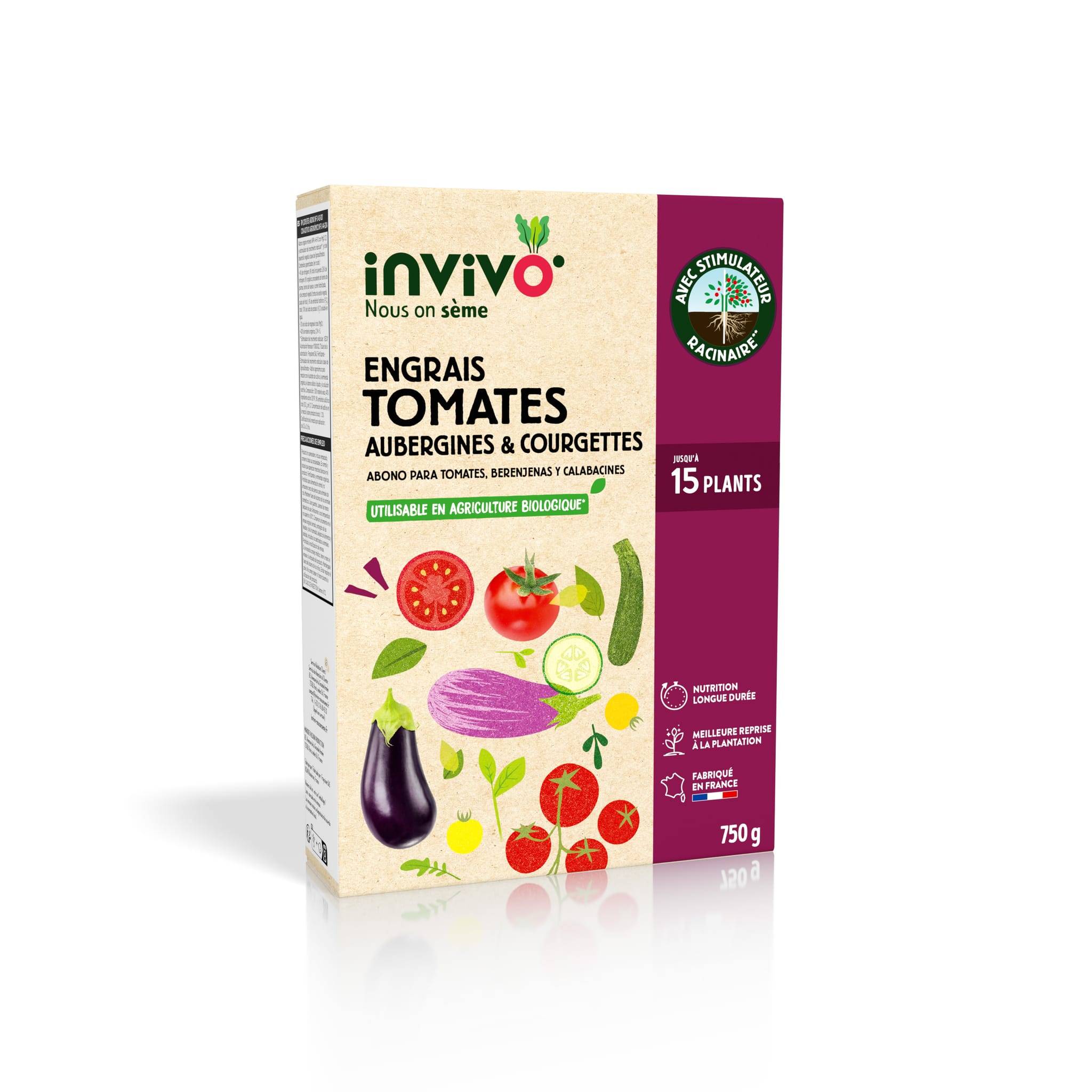 Invivo Nous On Sème - Engrais Tomates/Aubergines/Courgettes 750g - INVIVO Nous on sème - Image 1