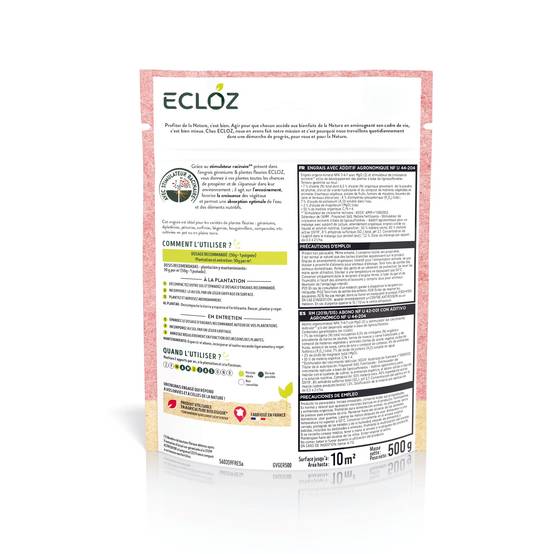 Ecloz - Engrais Plantes fleuries & Géraniums Doypack 500g - ECLOZ - Image 2