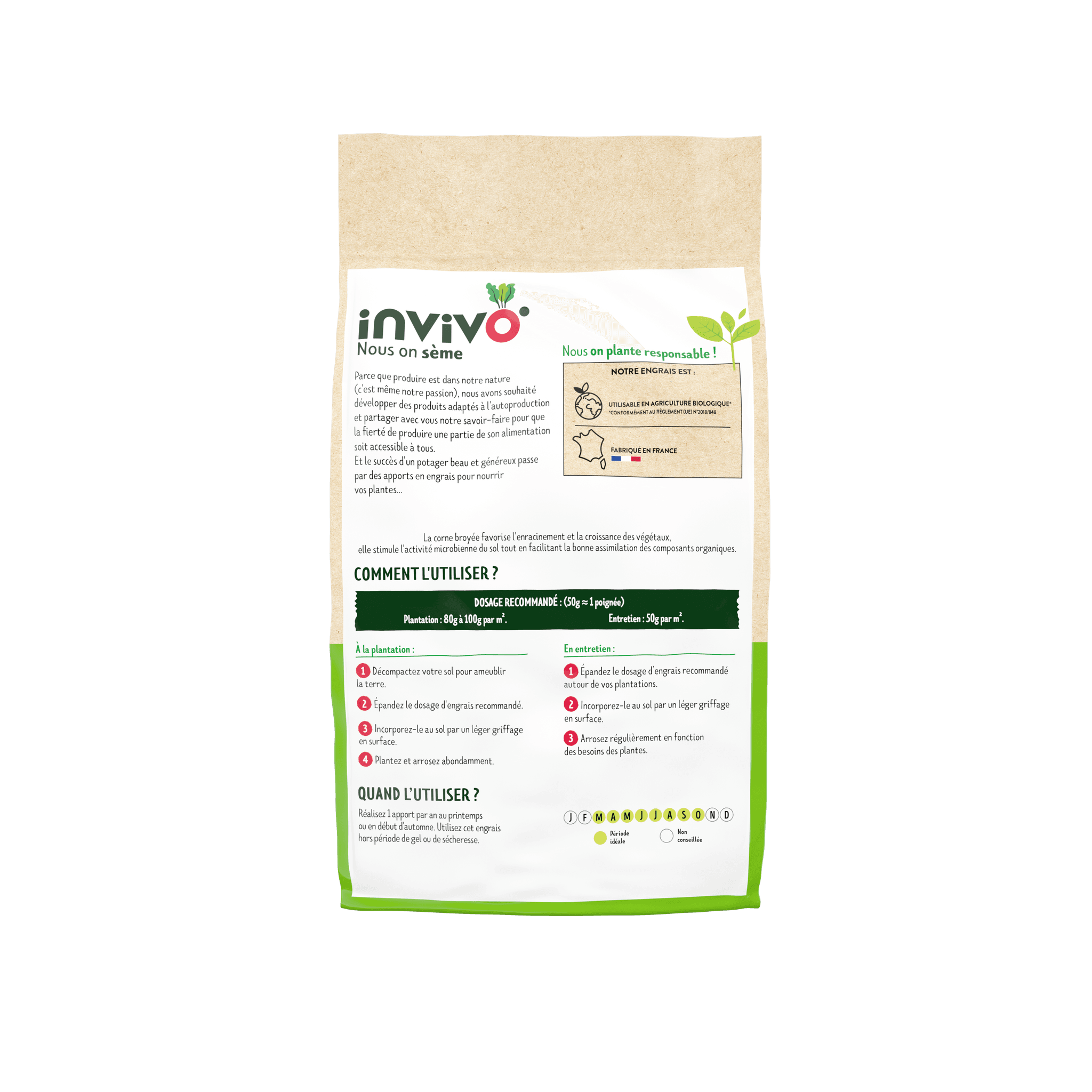 Invivo Nous On Sème - Engrais Corne broyée Sac 5kg - INVIVO Nous on sème - Image 2