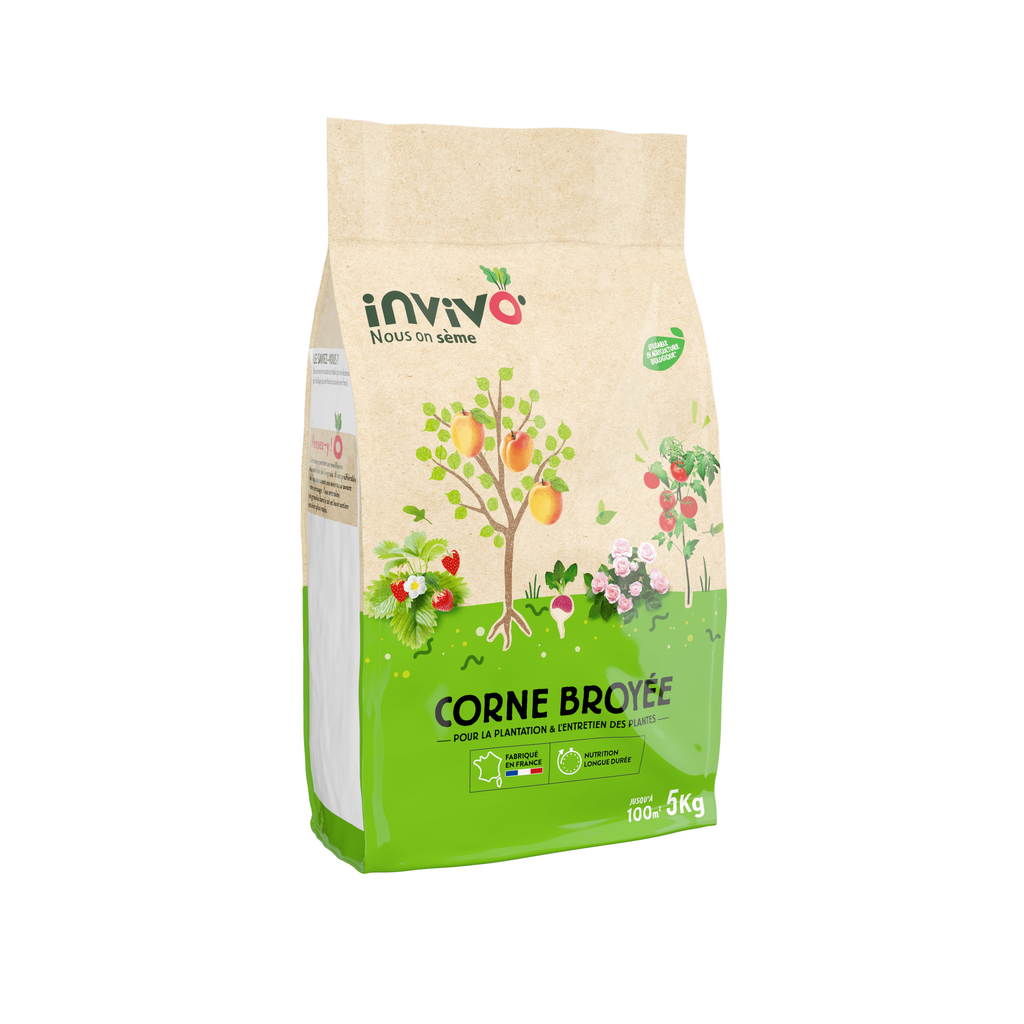 Invivo Nous On Sème - Engrais Corne broyée Sac 5kg - INVIVO Nous on sème - Image 1