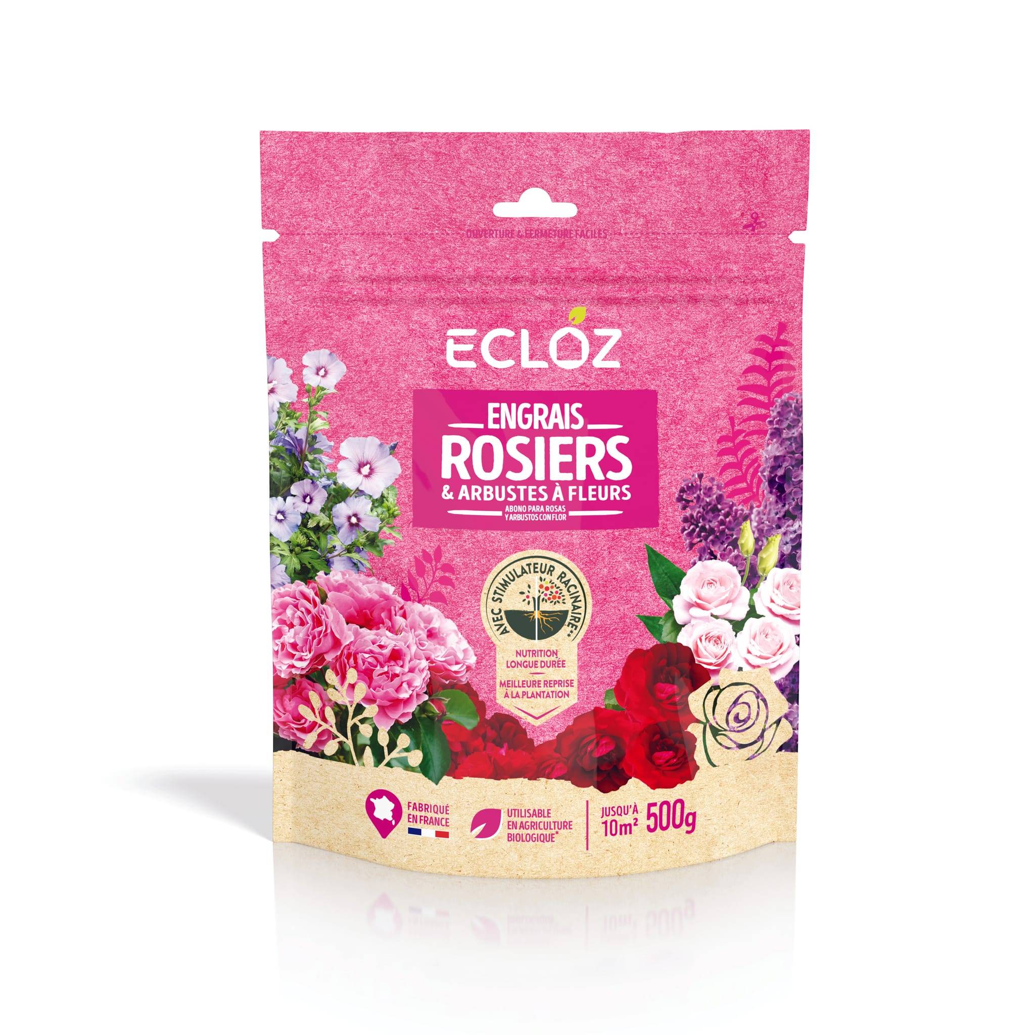 Ecloz - Engrais Rosiers & Arbustes à fleurs Doypack 500g - ECLOZ - Image 1