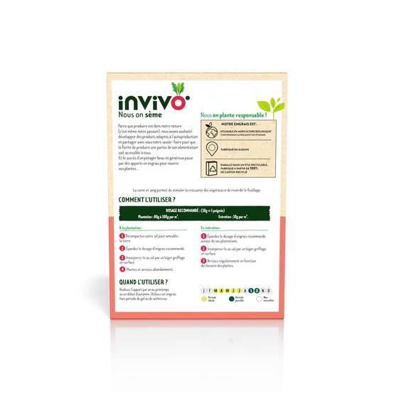 Invivo Nous On Sème - Engrais Corne & Sang Boîte 1,5kg - INVIVO Nous on sème - Image 2