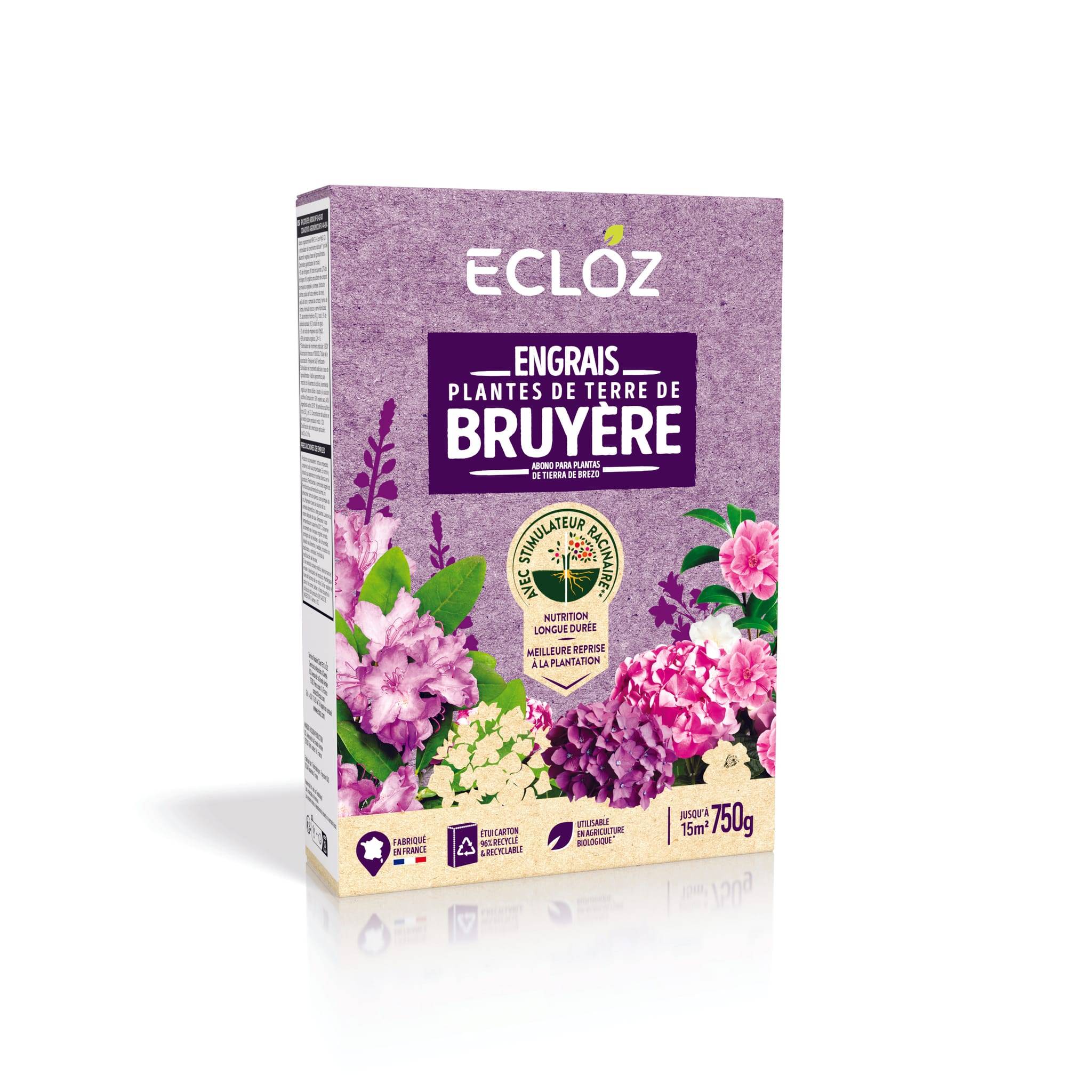 Ecloz - Engrais Plantes de terre de bruyère Boîte 750g - ECLOZ
