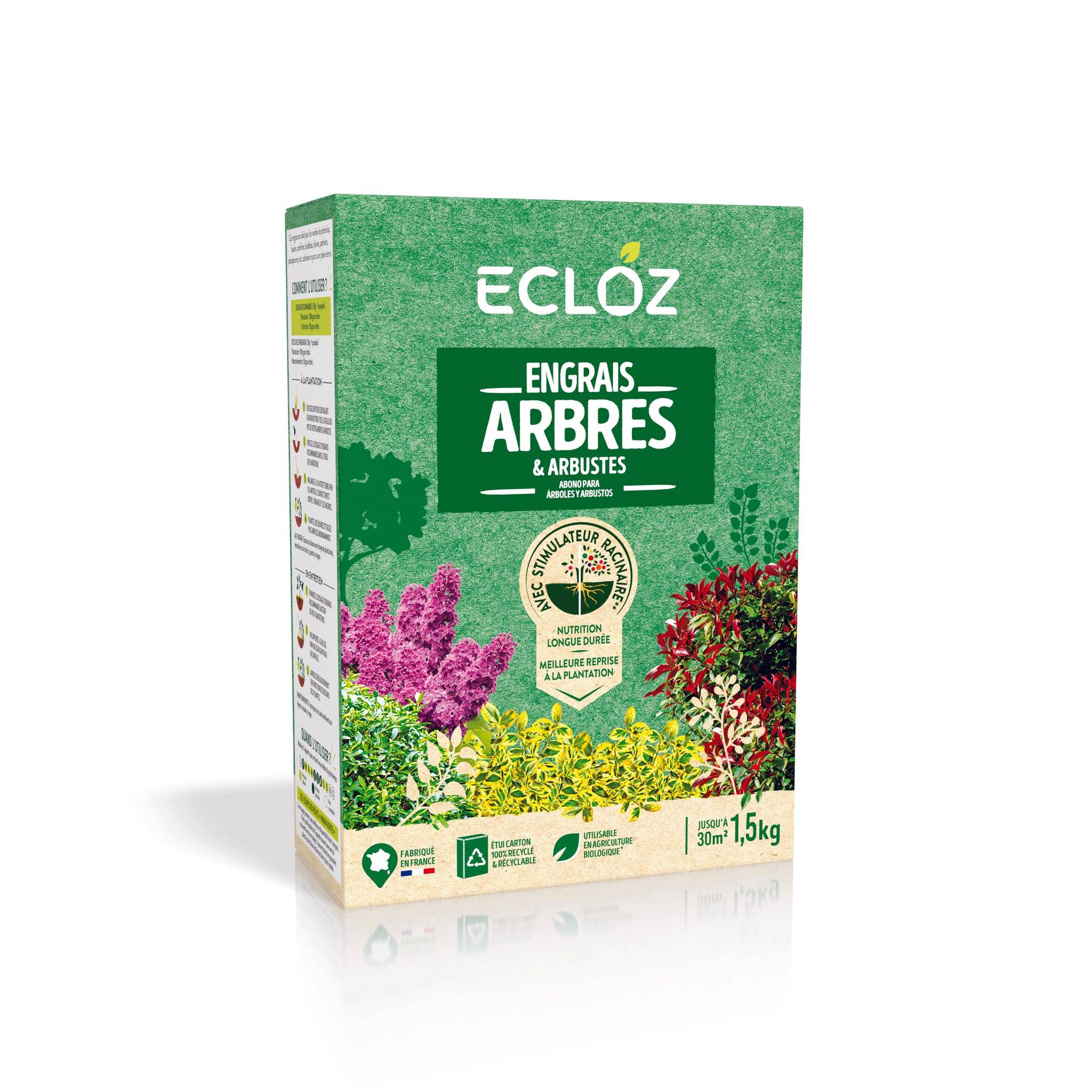 Ecloz - Engrais Arbres & Arbustes boîte 1,5 kg - ECLOZ