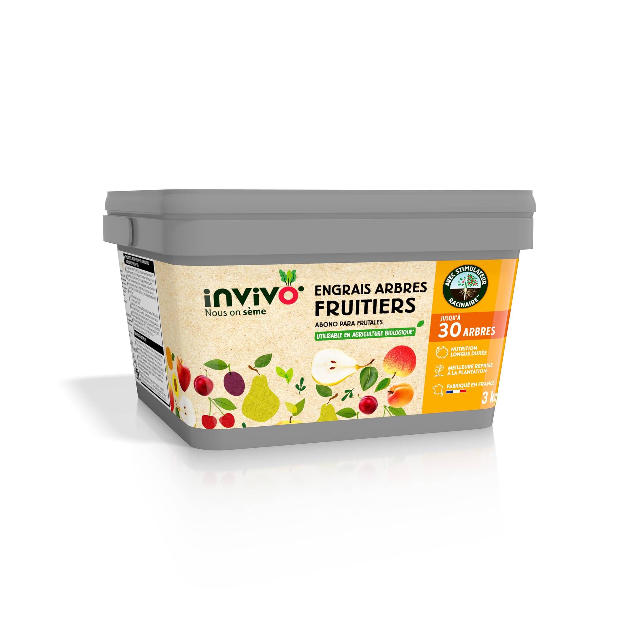 Invivo Nous On Sème - Engrais Arbres fruitiers Seau 3kg - INVIVO Nous on sème - Image 1