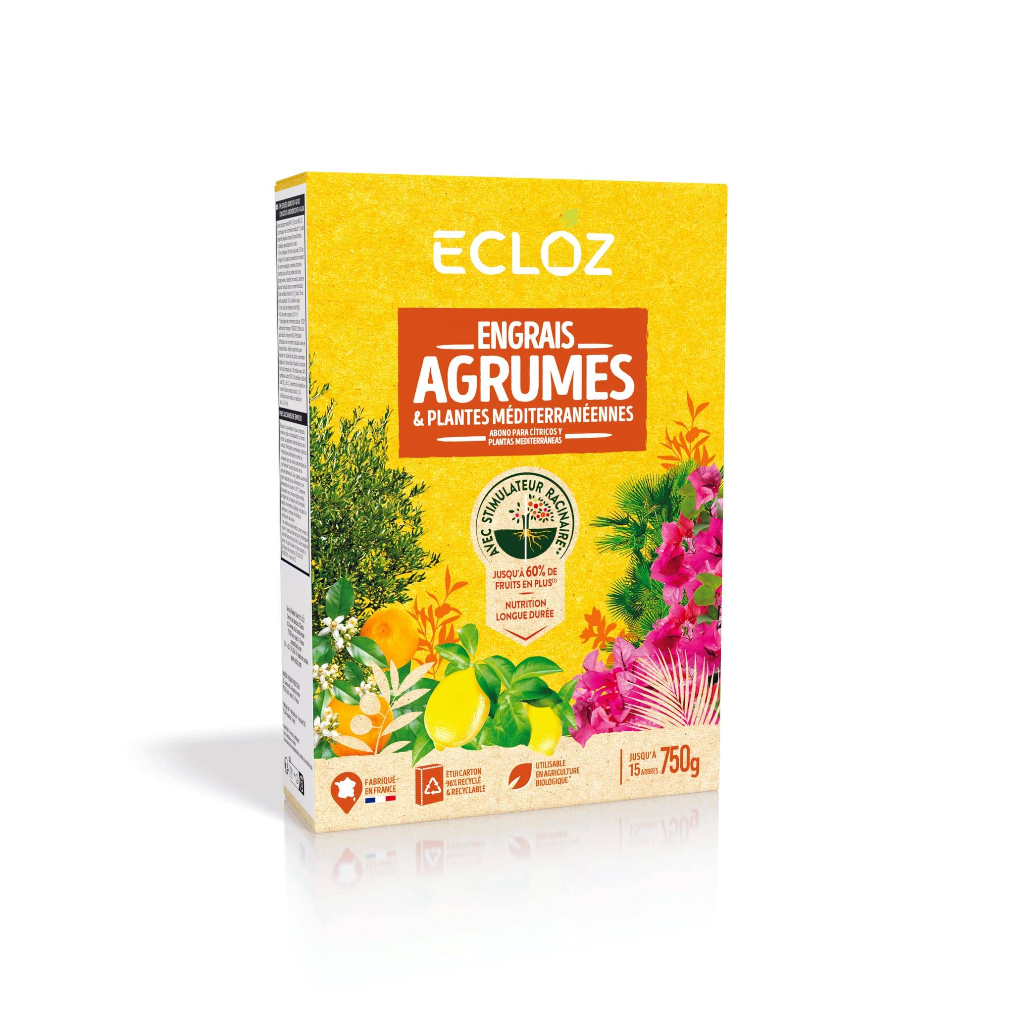 Ecloz - Engrais Agrumes & Plantes méditerranéennes Boîte 750g - ECLOZ