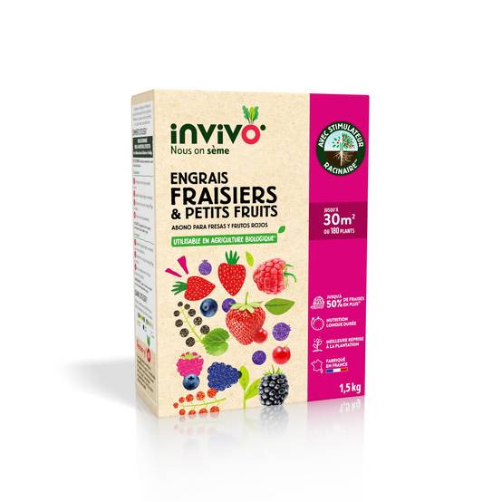 Invivo Nous On Sème - Engrais Fraisiers & Petits fruits 1,5kg - INVIVO Nous on sème - Image 1