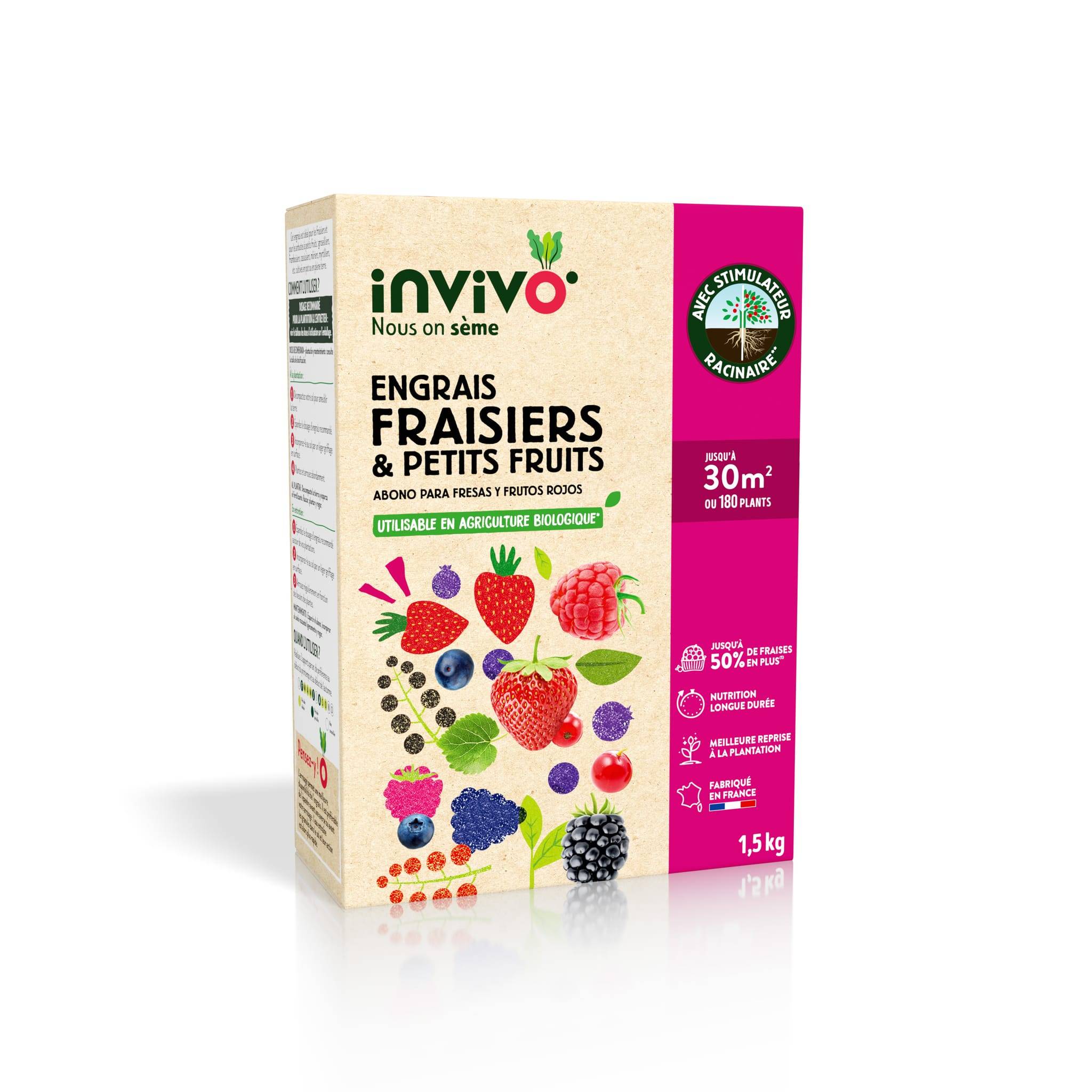 Invivo Nous On Sème - Engrais Fraisiers & Petits fruits 1,5kg - INVIVO Nous on sème