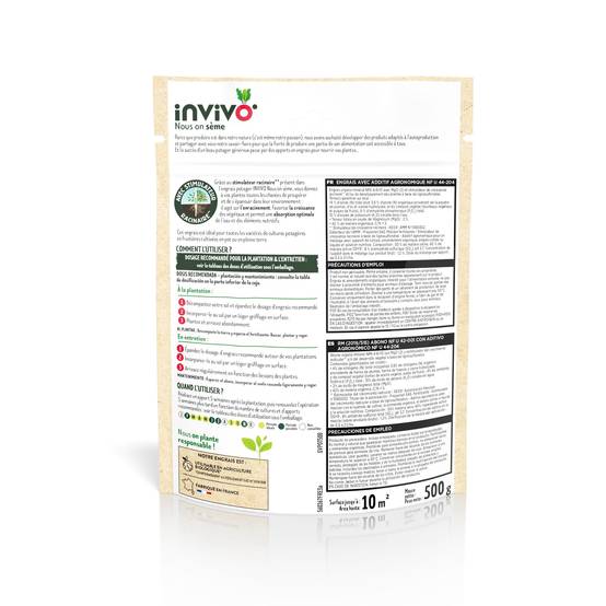 Invivo Nous On Sème - Engrais Potager Doypack 500 g - Invivo Nous on sème - Image 2