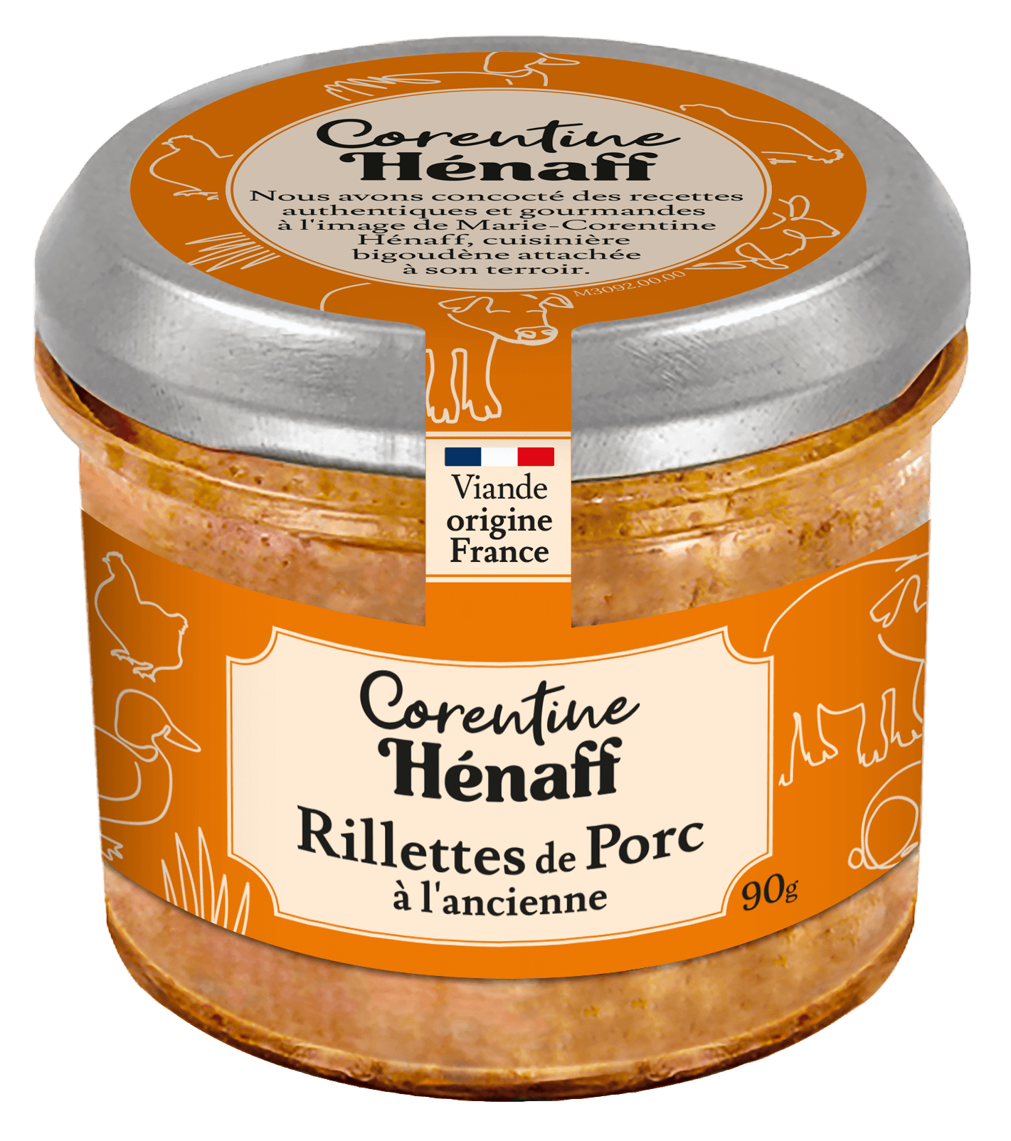 Rillettes de porc a l'ancienne Hénaff sélection 90g