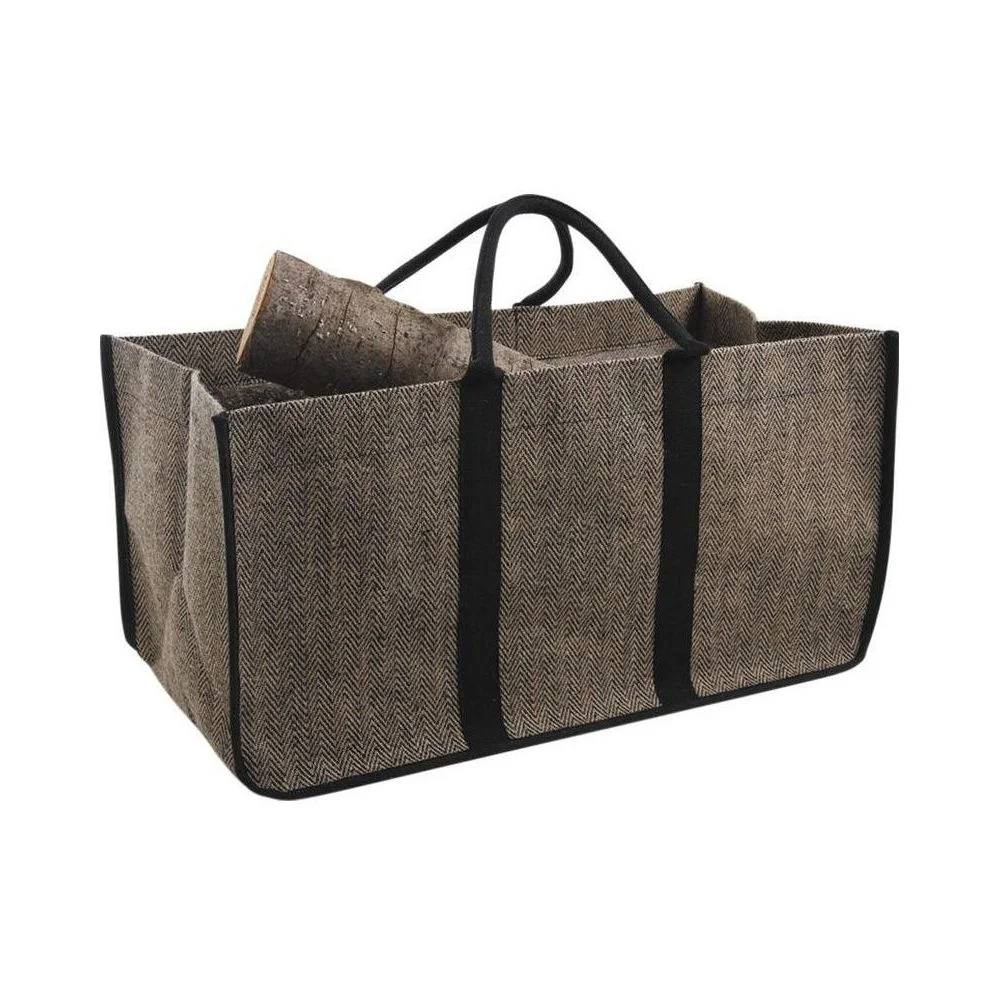 Sac à bûches jute naturel - Aubry Gaspard - Image 1
