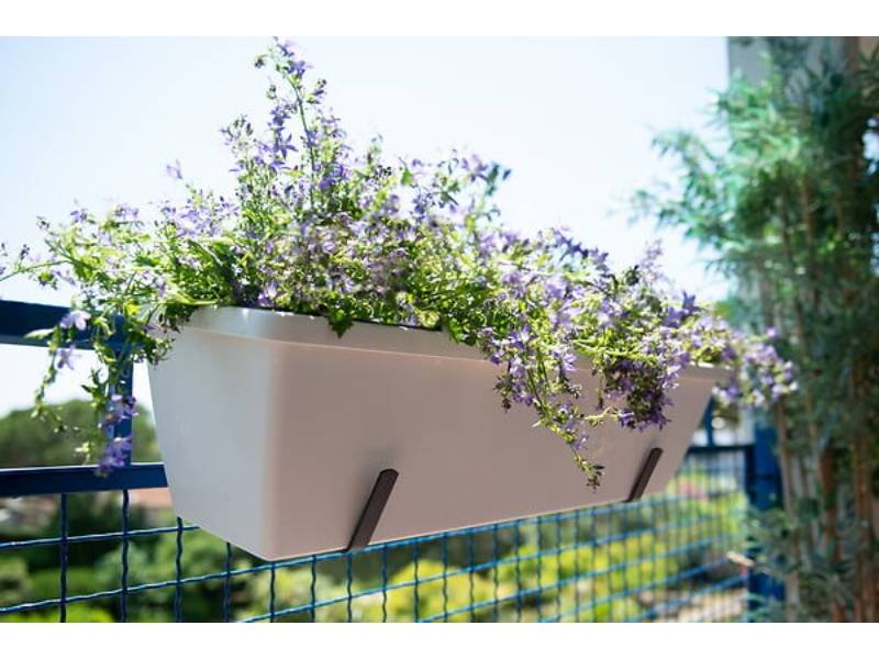 Lot de 2 supports Jardinières Fixations Réglables Acier Époxy Anthracite 18 cm – - Image 6