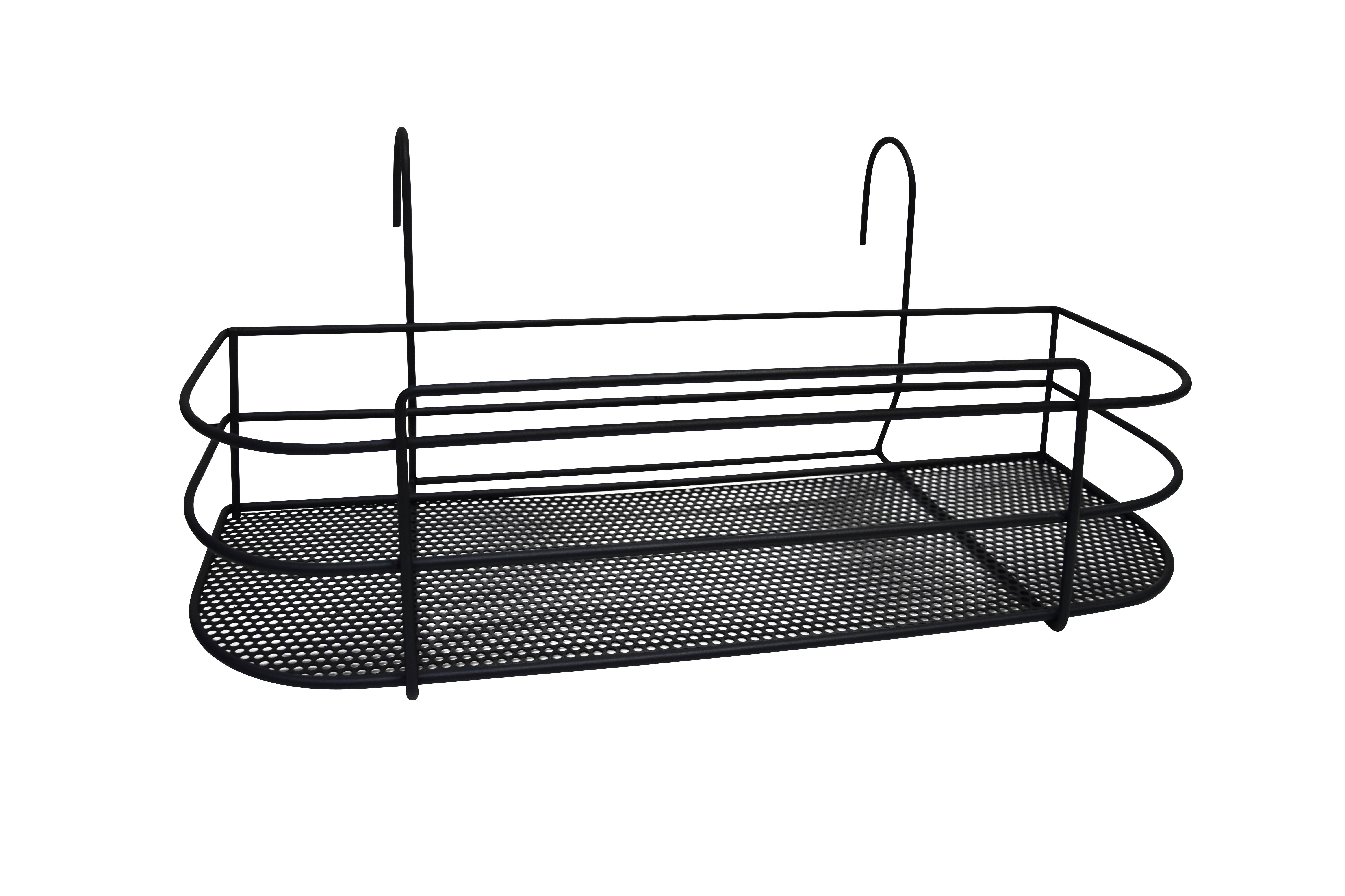 Support Décoratif Acier Époxy Anthracite 60 x 28 x H 24,5 cm - Image 2