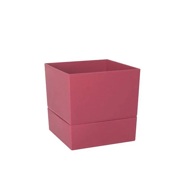 Pot carré 20 cm rose - EDA