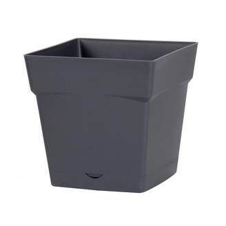 Pot carré polypropylène anthracite 25 cm TOSCANE – EDA