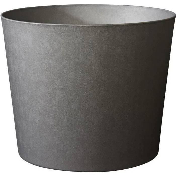 Pot de fleur conique polypropylène ardoise Ø 50 cm - POETIC - Image 1