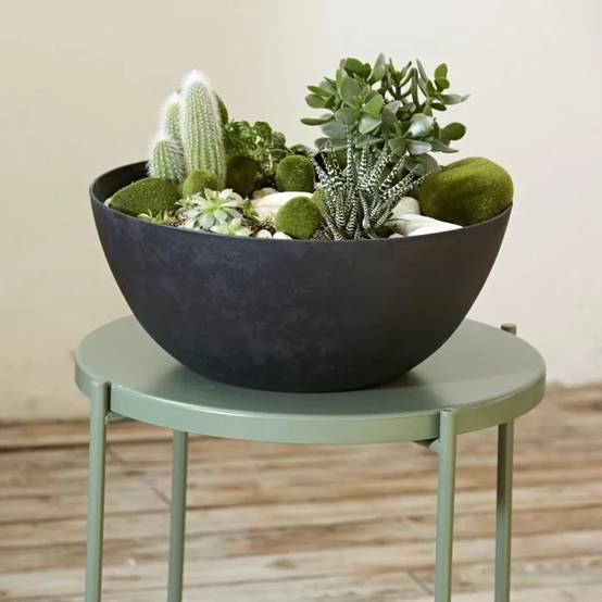Coupe Elément Grainée Graphite Ø38,9 H 16,4 cm 13L - POETIC - Image 1