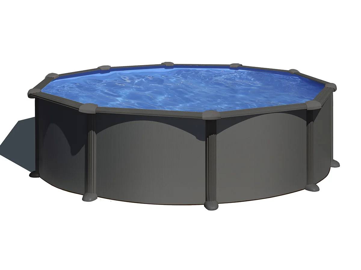 Gré - Piscine ronde acier gris anthracite - GRE - Image 9