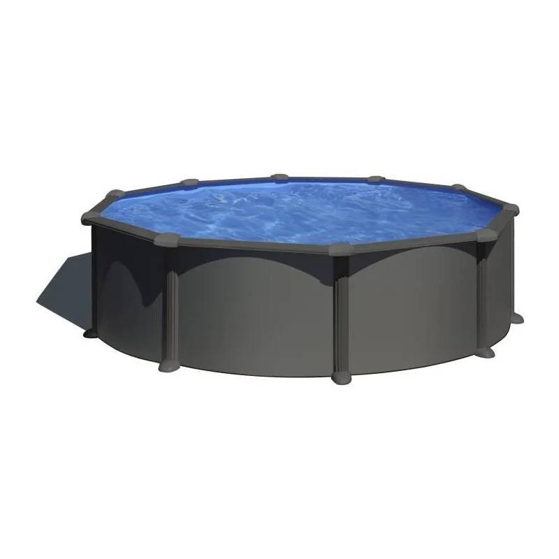 Gré - Piscine ronde acier gris anthracite - GRE - Image 13