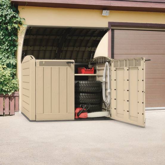 Coffre de jardin résine Arc beige 2000L - Image 1