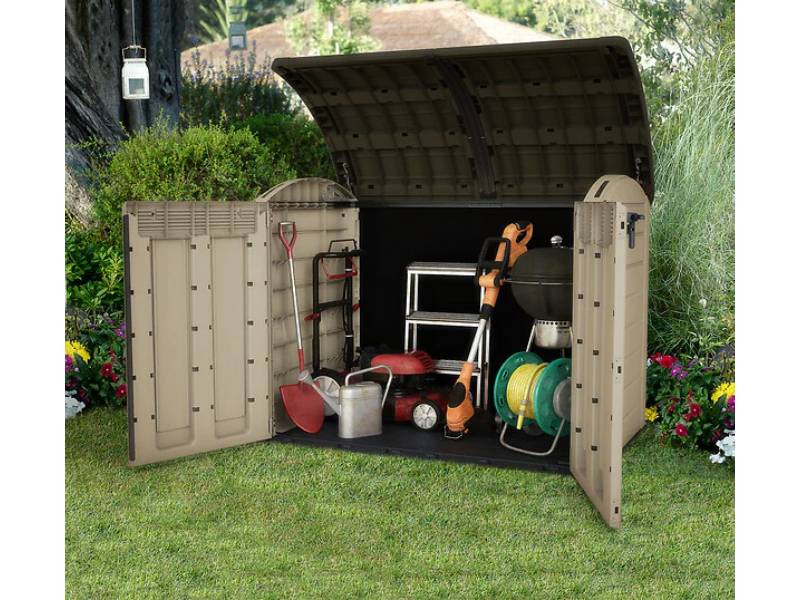 Coffre de jardin résine Arc beige 2000L - Image 5