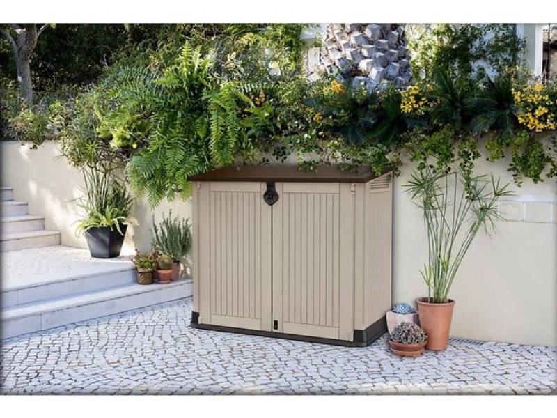 Coffre de jardin en résine Multifonctions 880L keter Beige - Image 13