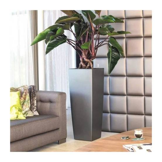 Pot Lechuza Cubico alto Premium L40 H105 cm anthracite métallisé - Image 9