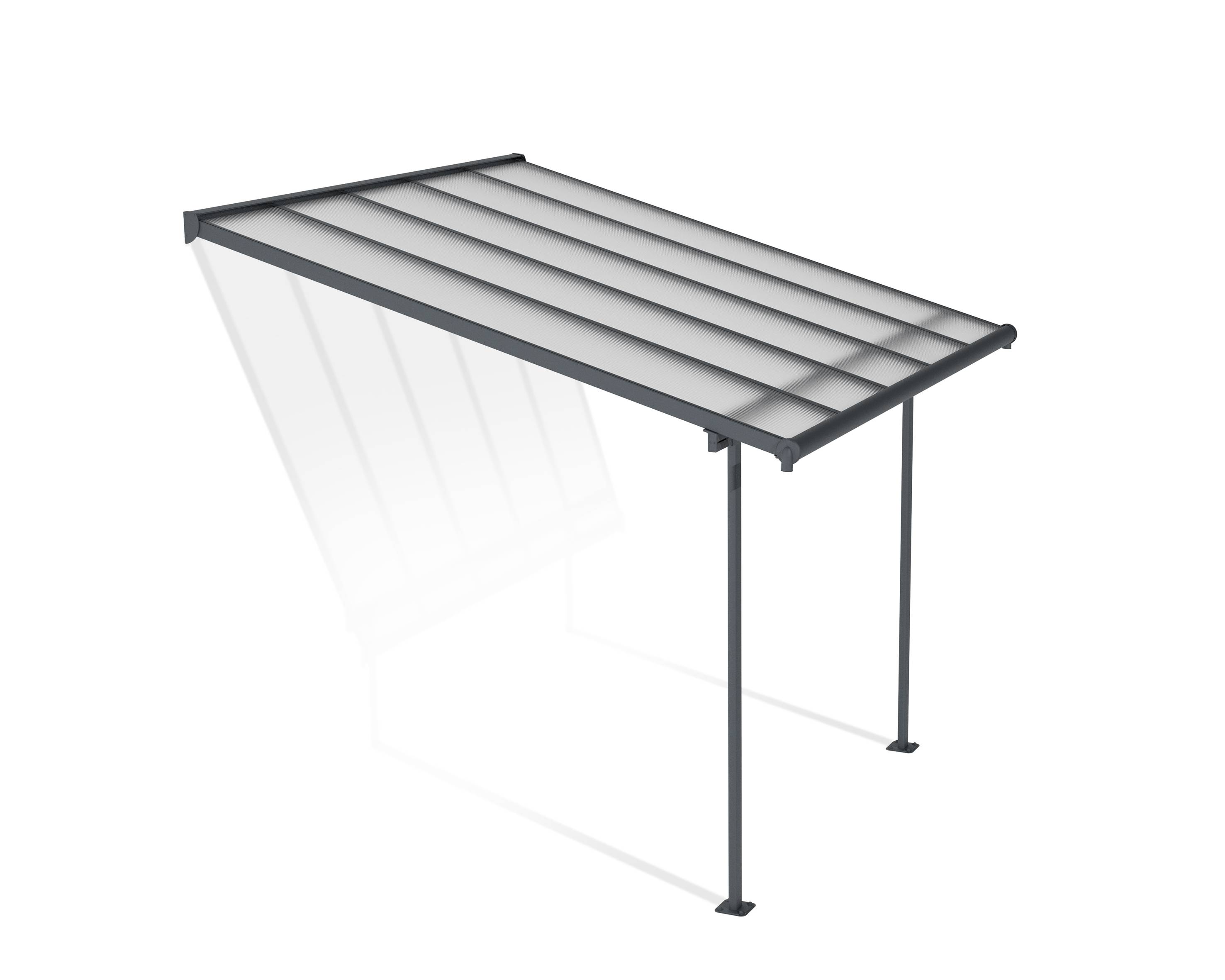 Canopia by Palram - Pergola Adossée Aluminium Gris - PALRAM CANOPIA