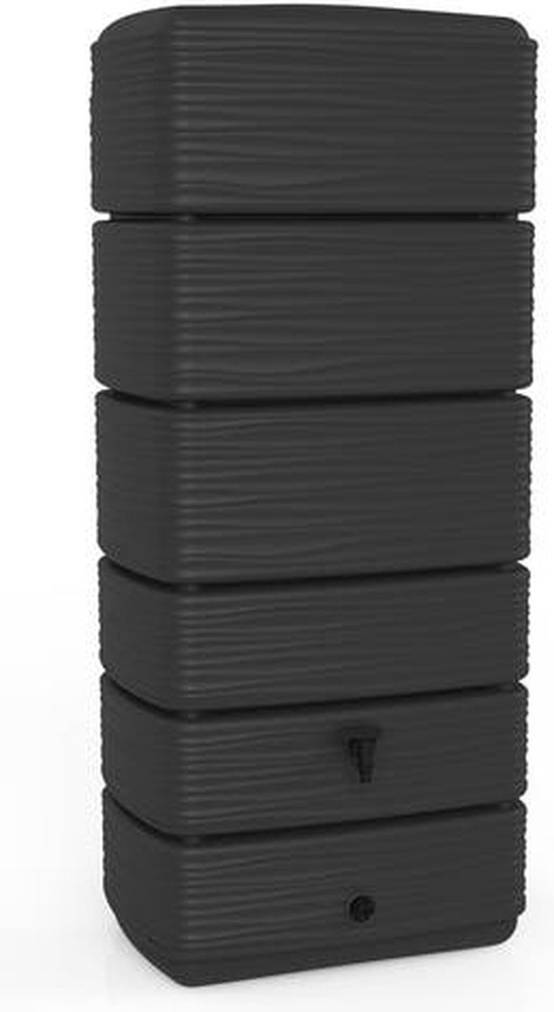 EDA Plastiques - Récupérateur d'eau de pluie 300L RECUP O gris anthracite - EDA