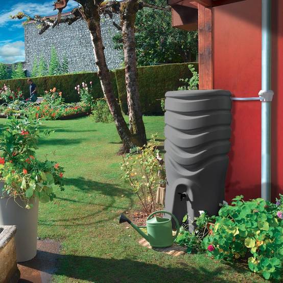 EDA Plastiques - Récupérateur d'eau de pluie aérien 550L anthracite - EDA - Image 2