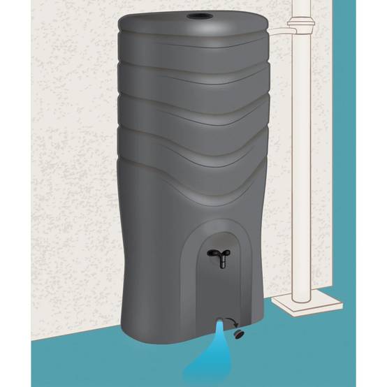 EDA Plastiques - Récupérateur d'eau de pluie aérien 550L anthracite - EDA - Image 6