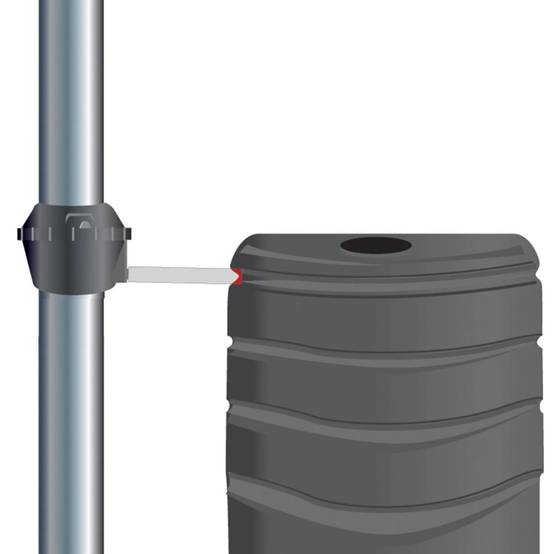 EDA Plastiques - Récupérateur d'eau de pluie aérien 550L anthracite - EDA - Image 5
