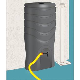 EDA Plastiques - Récupérateur d'eau de pluie aérien 350L collecteur et robinet inclus anthracite – EDA