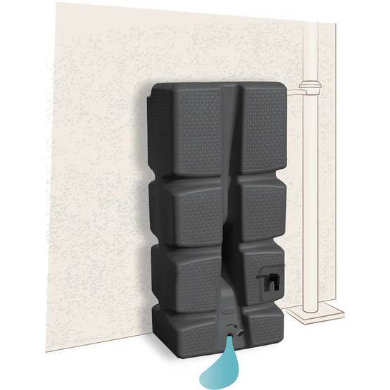 EDA Plastiques - Récupérateur d'eau de pluie 310L aérien plastique anthracite - EDA - Image 2