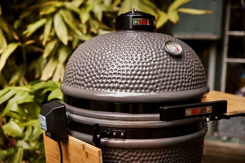 Grill guru - Kamado barbecue céramique gris 40x40 cm GRILL GURU - Image 4