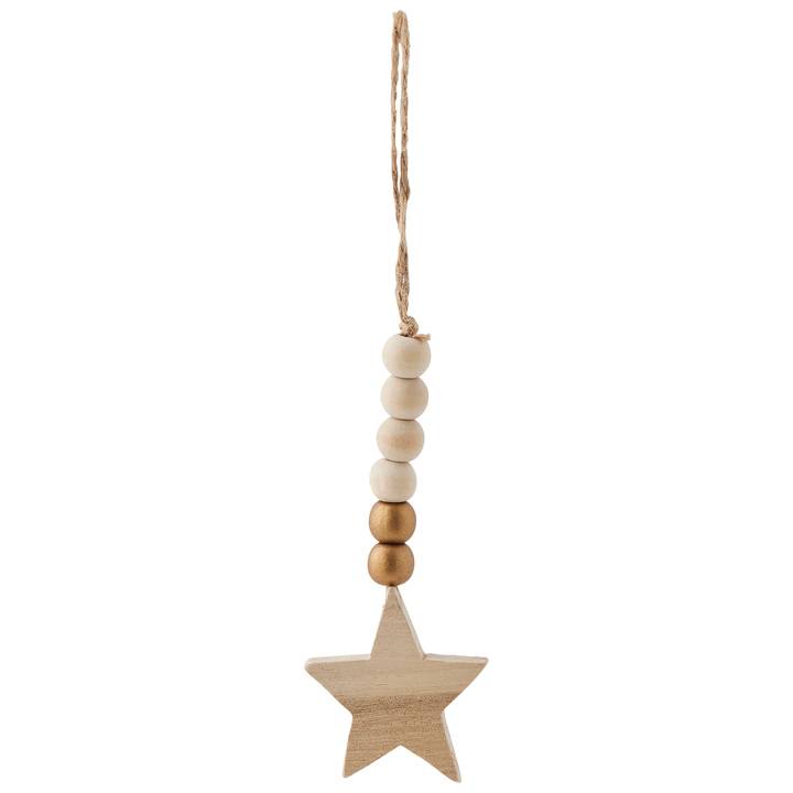 Ecloz - Suspension en bois étoile - blanc, doré et bois naturel - ECLOZ - Image 2