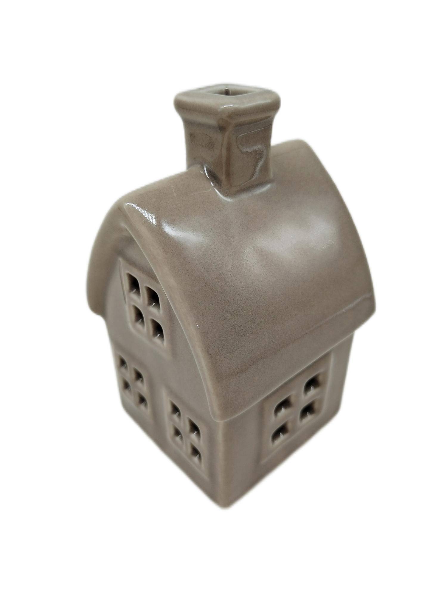 Ecloz - Photophore maison en céramique - taupe mat - H. 11 cm - ECLOZ - Image 2