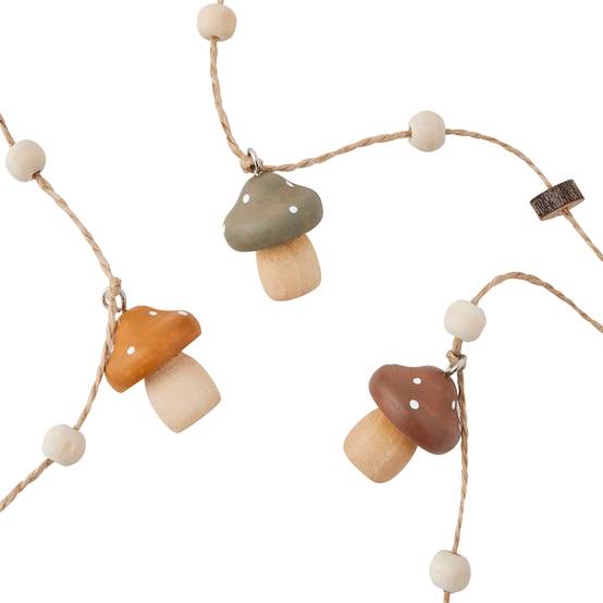 Ecloz - Guirlandes de champignons en bois - taupe, caramel et chocolat - ECLOZ - Image 4