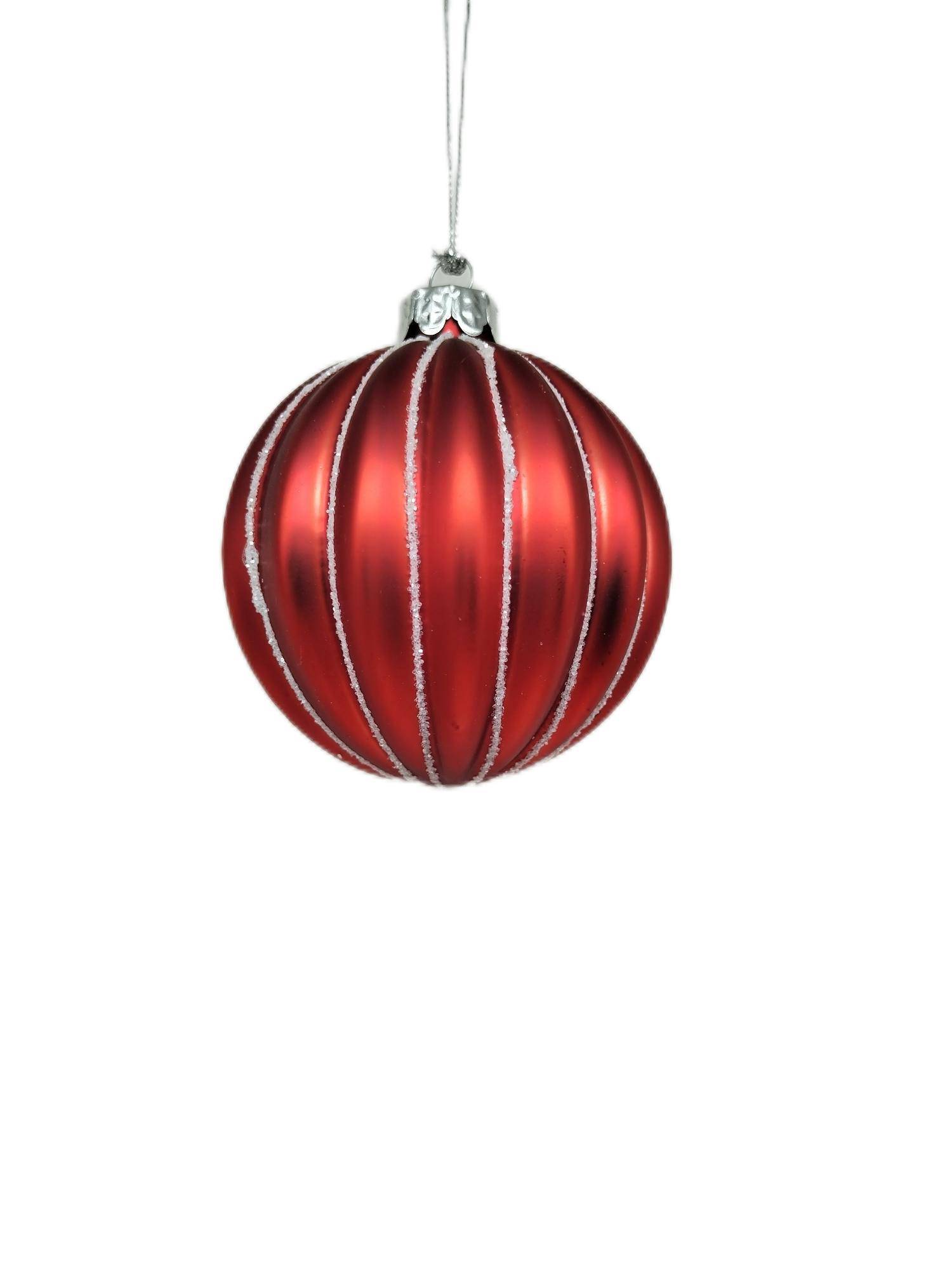 Ecloz - Boule de Noël - rouge et argent - Ø. 8 cm - ECLOZ