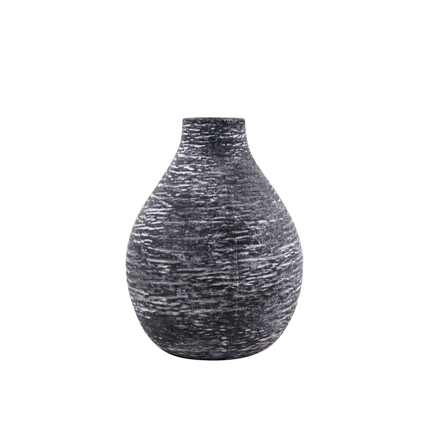 Ecloz - Vase en dolomite noir chiné H.22 cm - ECLOZ - Image 1