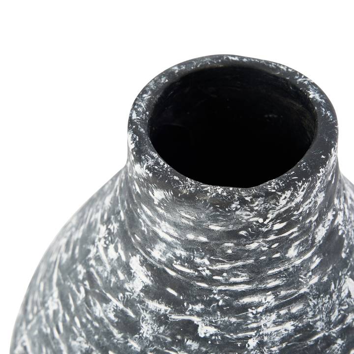 Ecloz - Vase en dolomite noir chiné H.22 cm - ECLOZ - Image 4