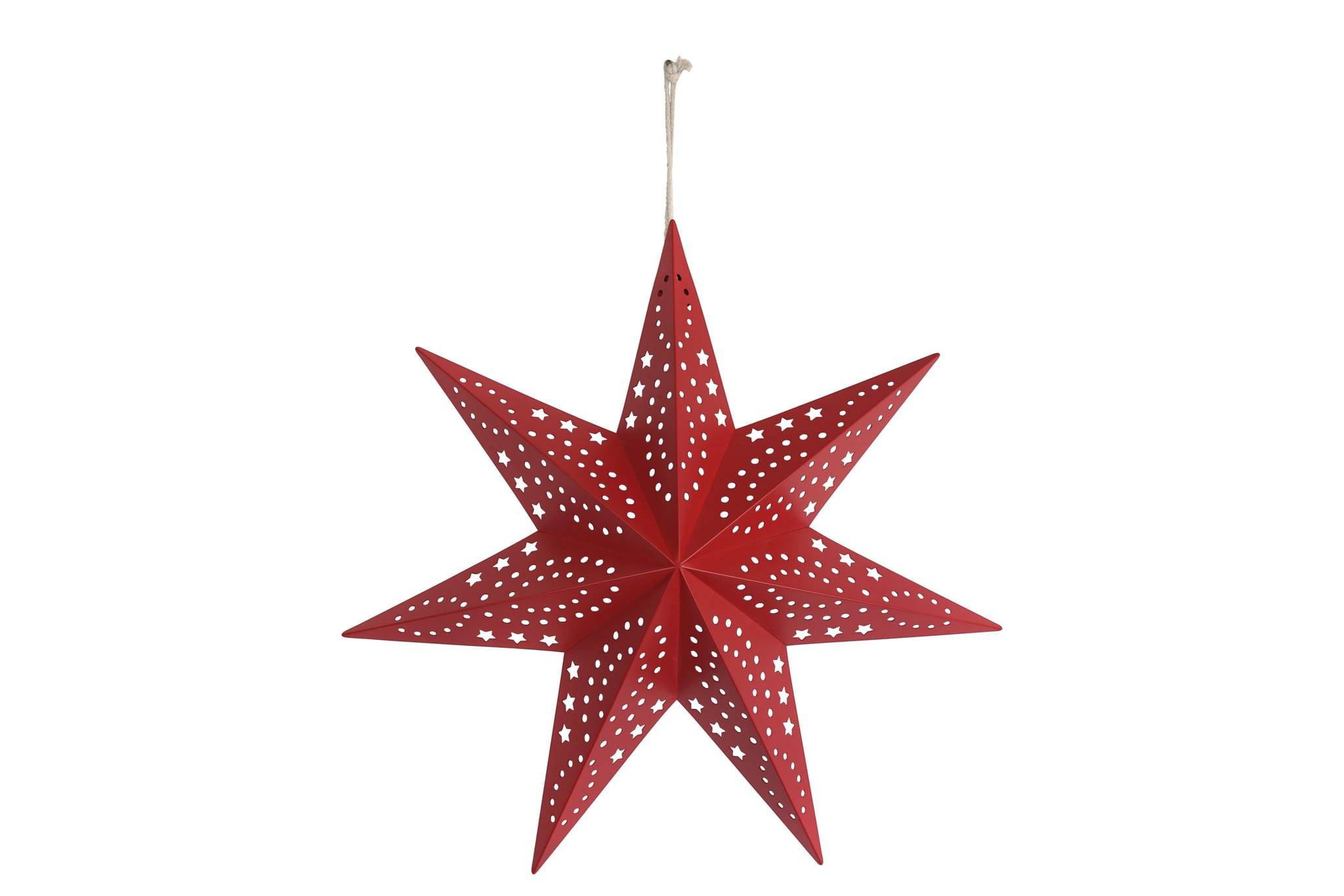 Ecloz - Suspension décorative de Noël - étoile en fer rouge - ECLOZ