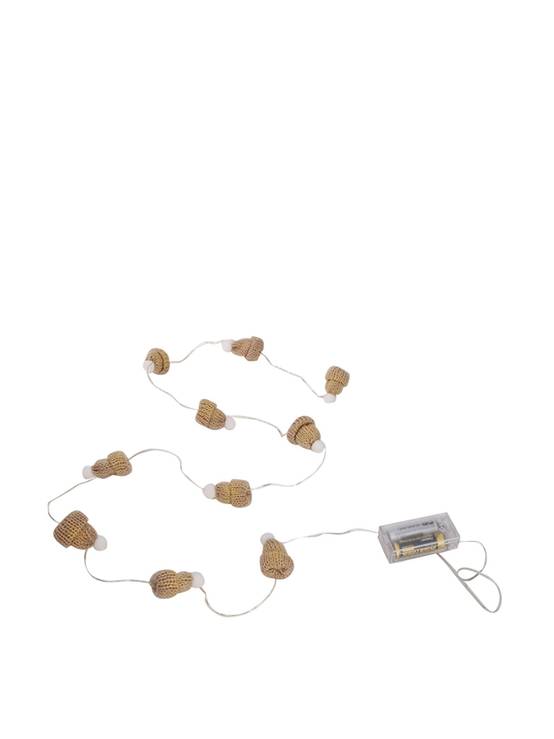Ecloz - Guirlande lumineuse (LED) bonnets - beige et blanc - ECLOZ