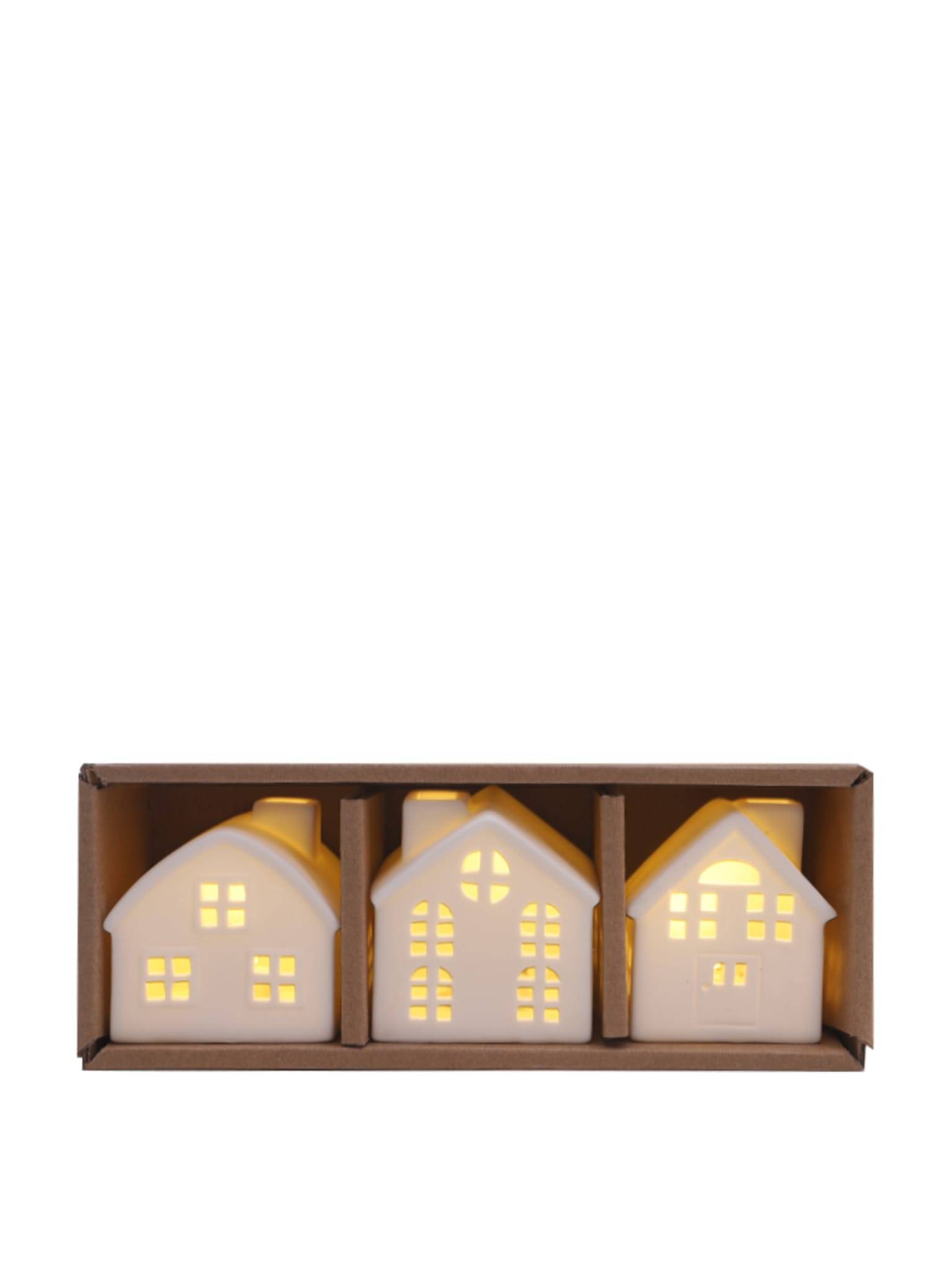 Lot de 3 maisons lumineuses (LED) - ECLOZ - Gamm vert