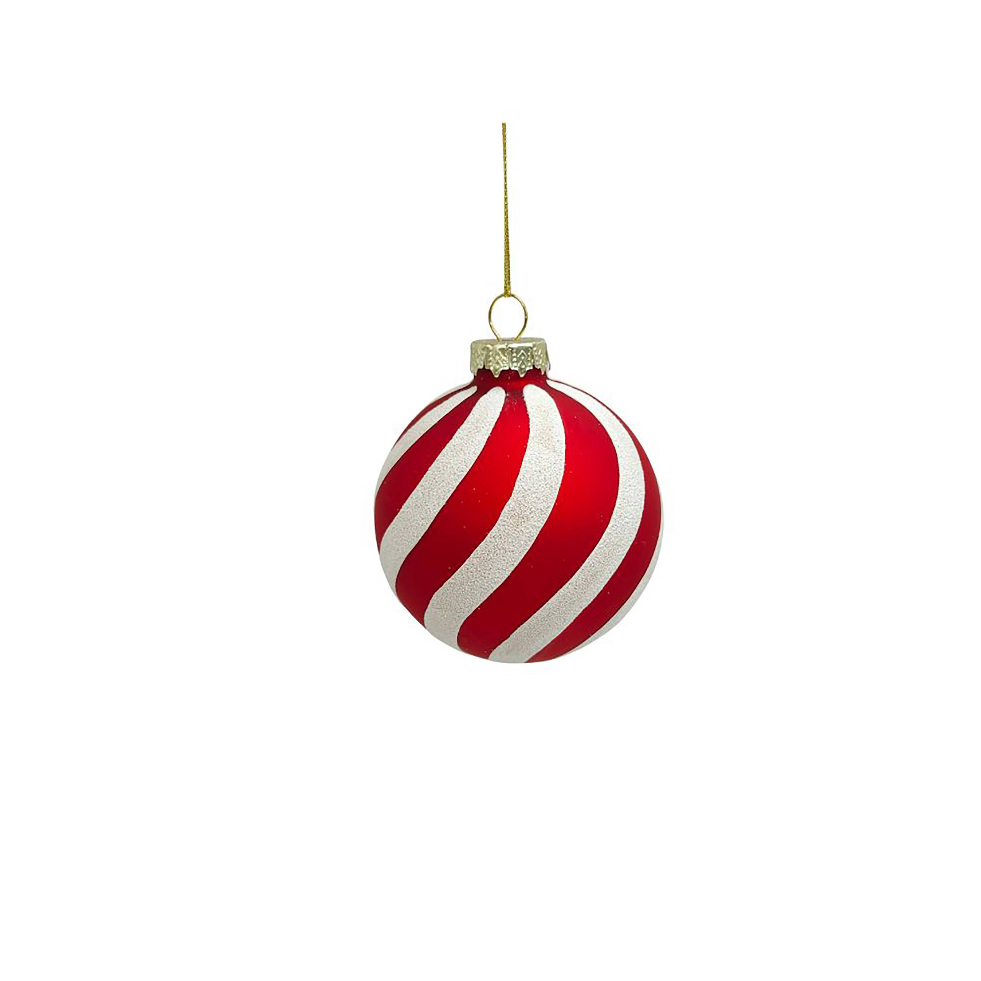 Ecloz - Boule de Noël - rouge et blanc -  Ø. 8 cm - ECLOZ - Image 1
