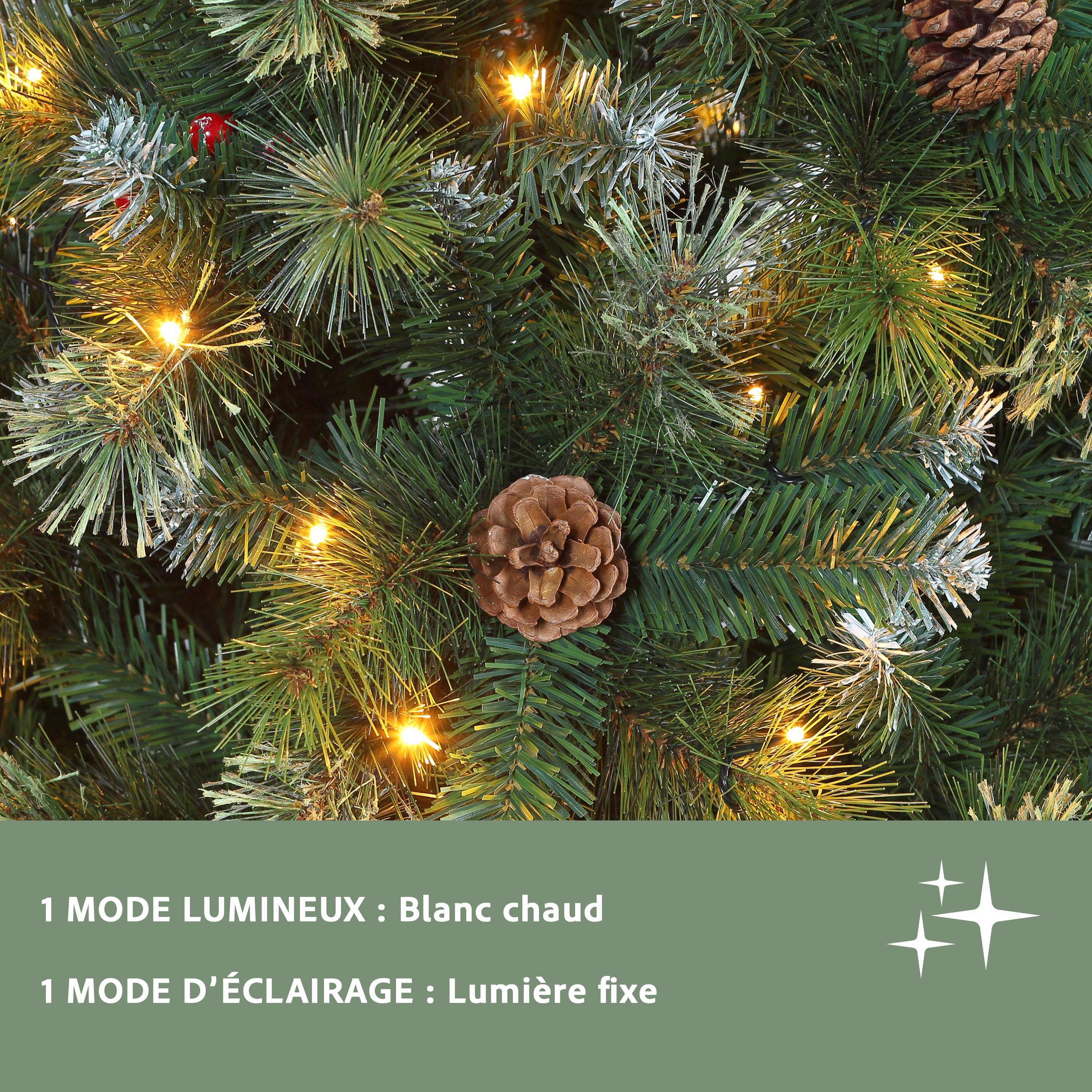 Ecloz - Sapin de Noël artificiel Valloire lumineux - 180 cm - ECLOZ - Image 7