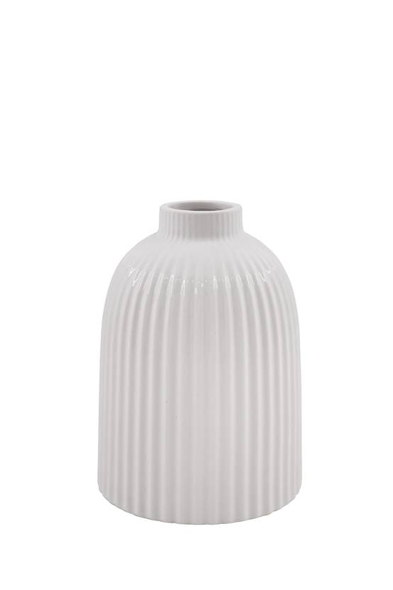Ecloz - Vase en dolomite striée - blanc - H. 15 cm - ECLOZ - Image 1