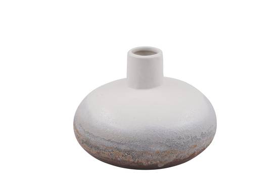 Ecloz - Soliflore rond en dolomite - blanc et marron - ECLOZ - Image 1