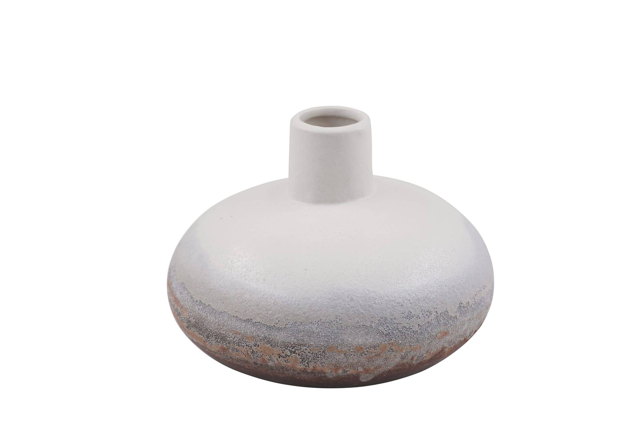 Ecloz - Soliflore rond en dolomite - blanc et marron - ECLOZ - Image 1
