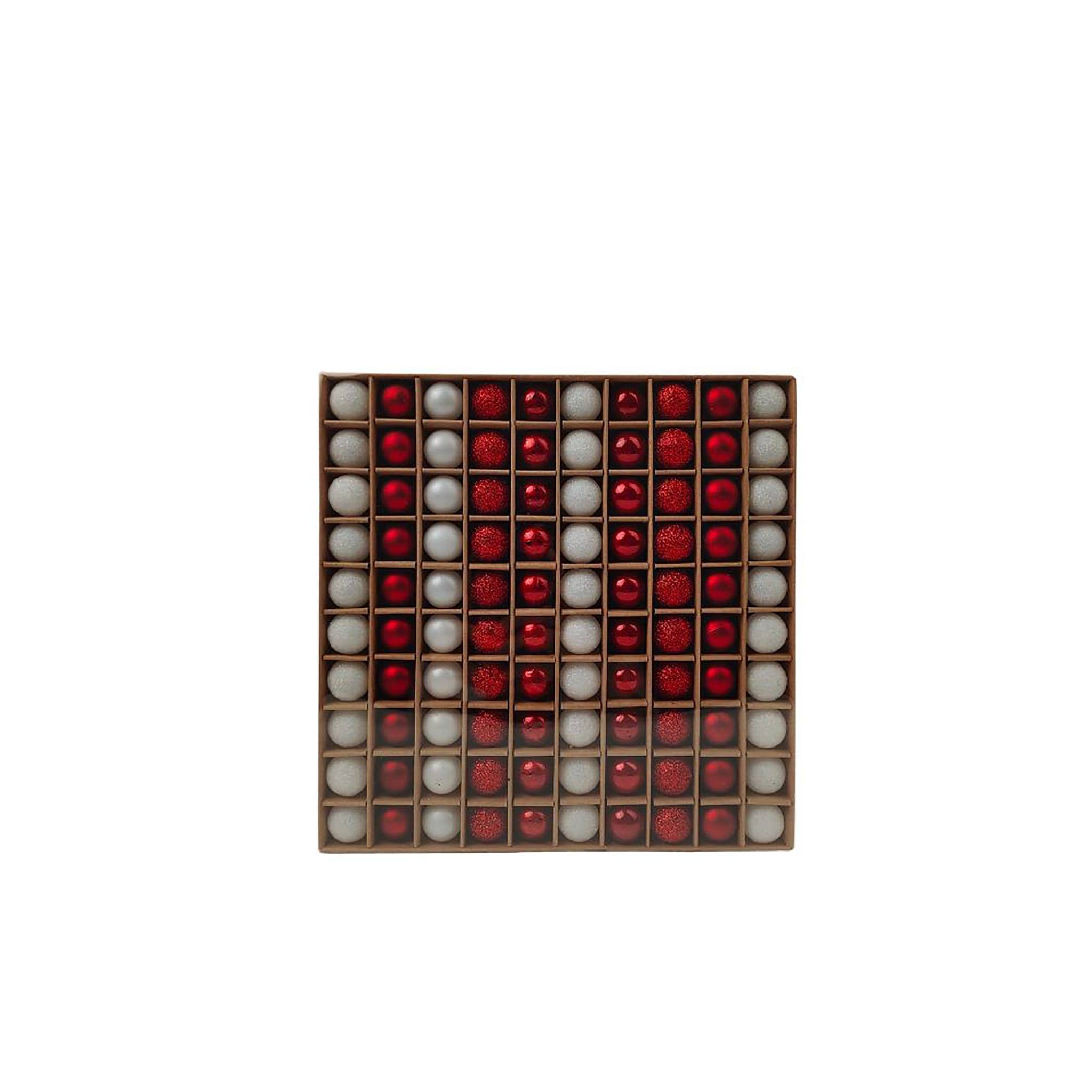 Ecloz - Assortiment de 100 boules de Noël - rouge et blanc - Ø. 2 cm - ECLOZ - Image 1